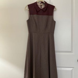 BCBG Dress with faux leather collar